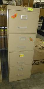 lot 207 image: 4 drawer file cabinet