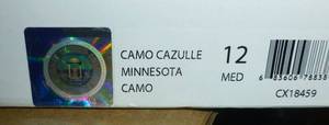 lot 242 image: New Mens size 12 Medium MN Gophers Slip on shoes - camo design