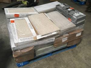 lot 1 image: Mix Lot of Ceramic Tile Flooring, Customer return, Review all pictures