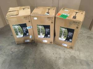 lot 3 image: Hampton Bay 48K BTU Stainless Steel Patio Heater with Wheels, Lot of 3, Customer returns, Review all pictures