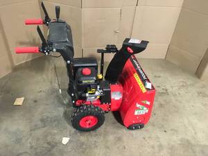 lot 7 image: PowerSmart 24 in. 2-Stage Electric Start Gas Snow Blower with Heated Handles and LED Light, Customer return, Review all pictures