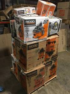 lot 21 image: Mix Lot of assorted Ridgid Shop Vacuums, Customer returns, Review all pictures