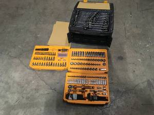 lot 23 image: GEARWRENCH 14 in. and 38 in. Drive 90-Tooth Standard and Deep SAEMetric Mechanics Tool Set in 3-Drawer Storage Box (232-Piece), Open Box, Review all pictures