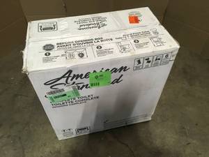 lot 14 image: American Standard Cadet 3 FloWise Tall Height 2-Piece 1.28 GPF Single Flush Round Toilet with Slow Close Seat in Bone, Customer return, Review all pictures
