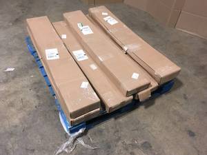 lot 15 image: A&A Surfaces Lowcountry Urban Ash 7 in. x 48 in. Glue Down Luxury Vinyl Plank Flooring (39.52 sq. ft.  case) Lot of 6, Customer return, Review all pictures