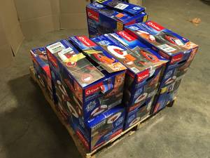 lot 17 image: Assorted Pallet of O-Cedar EasyWring Microfiber Spin Mop and Bucket Floor Cleaning System with 2 Extra Power Refills, Customer returns, Review all pictures