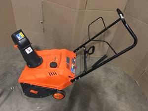 lot 18 image: Yardmax 18 Single-Stage Snow Thrower, Open Box, review all pictures
