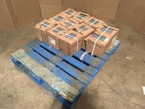 lot 19 image: Marazzi Moroccan Concrete Blue Gray 8 in. x 9 in. Glazed Porcelain Hexagon Floor and Wall Tile (9.37 sq. ft.Case), 11 cases, Customer return, Review all pictures
