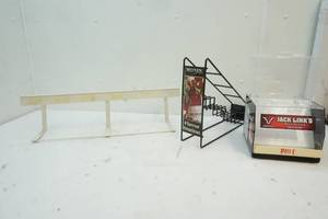 lot 131 image: wire holders, jack links dispenser