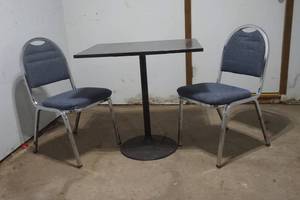 lot 168 image: kd manufacturing chairs, table