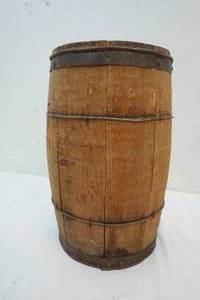 lot 199 image: antique nail keg