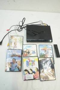 lot 218 image: Sony DVD player, DVDs