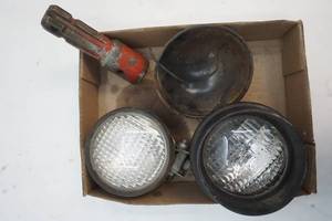 lot 246 image: vintage headlights , pto end