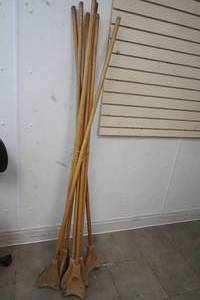 lot 267 image: vintage wooden shuffleboard sticks