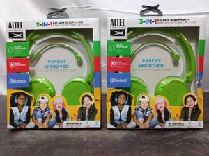 Two Altec Lansing 3-In-1 Kid Safe Headphones
