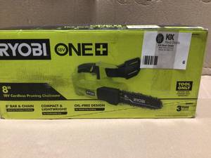 RYOBI 8 in. 18V ONE Pruning Chainsaw open box customer return see pictures