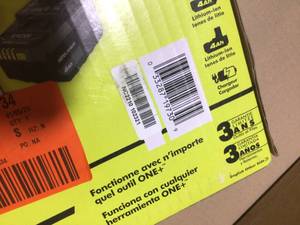 Ryobi ONE 18V Lithium-Ion 4.0 Ah Battery (2-Pack) and Charger Kit customer return review pictures