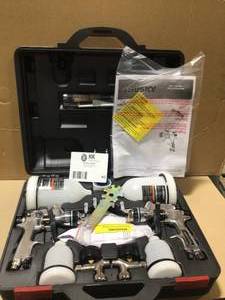Husky HVLP Spray Gun Kit Gravity Feed customer return review pictures