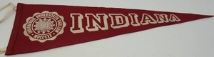 Vintage Collegiate Wool BannerFlag Indiana