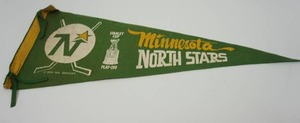 Vintage BannerFlagPennant Minnesota North Stars Stanley Cup Play-Off