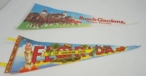 Vintage BannerFlagPennant Busch Gardens Tampa, Florida