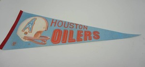 Vintage BannerFlagPennant Houston Oilers