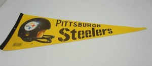 Vintage BannerFlagPennant Pittsburg Steelers
