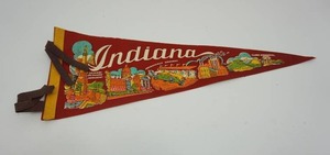 Vintage BannerFlagPennant Indiana