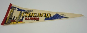 Vintage BannerFlagPennant Chicago Illinois