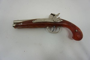 Vintage Hubley Flintlock Double Barrel Cap Toy Pistol Gun