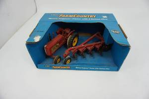 Ertl Massey Ferguson Tractor with 4 Bottom Plow
