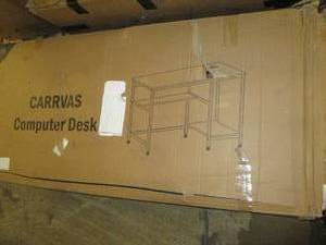 lot 130 image: carrvas computer desk needs assembl...