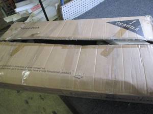 lot 180 image: L-shaped desk needs assembly open b...