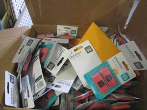 lot 251 image: box full of new erasers ...