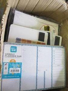 lot 253 image: box of planners, binders and more ...