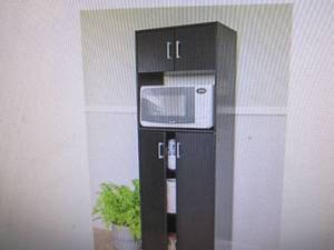 lot 72 image: OneSpace Lillian Microwave Pantry n...