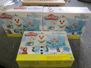 lot 257 image: 3 new disney frozen play doh olafs...