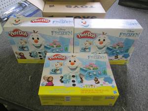 lot 260 image: 3 new disney frozen play doh olafs...