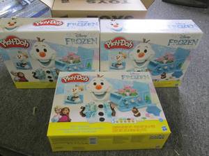 lot 261 image: 3 new disney frozen play doh olafs...