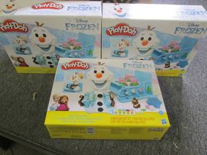 lot 262 image: 3 new disney frozen play doh olafs...