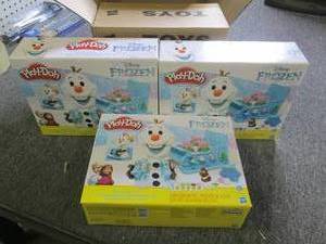 lot 264 image: 3 new disney frozen play doh olafs...