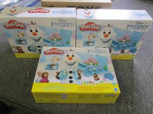 lot 265 image: 3 new disney frozen play doh olafs...
