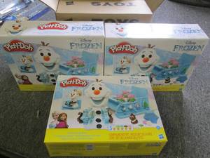 lot 266 image: 3 new disney frozen play doh olafs...