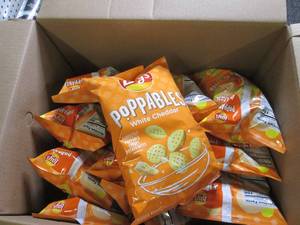 lot 299 image: case of 125 oz bags of lays poppab...