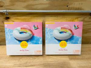 lot 42 image: SUN SQUAD Lot of 2- Inflatable Swim Tubes with Built in Pillow
