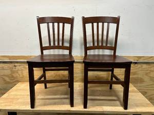 lot 20 image: Lot of 2 KitchenDining Room Chairs