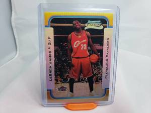 lot 15 image: REPRINT Lebron James Bauman Chrome Rookie Card #123 REPRINT