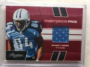 lot 22 image: Randy Moss Prestigous Pros Prestige 2011 Tennessee Titans #39 Numbered 124250