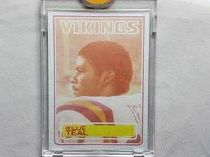 lot 32 image: Willie Teal Topps Certified Proof Card