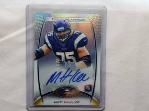 lot 36 image: Matt Kalil Autographed Topps Platinum Rookie Card #148